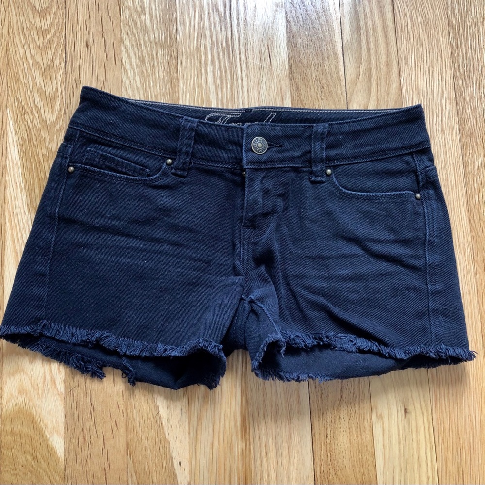 Black Jean Shorts